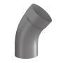 Lindab Steel Downpipe Bend with Socket 45 - 100mm Anthracite Metallic