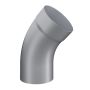 Lindab Steel Downpipe Bend with Socket 45 - 75mm Silver Metallic