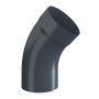 Lindab Steel Pipe Bend with Socket 45 - 87mm Graphite