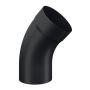 Lindab Steel Downpipe Bend with Socket 45 - 87mm Matte Black