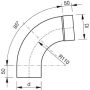 Lindab Steel Downpipe Bend with Socket 85 - 100mm Anthracite Grey