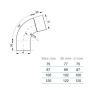 Lindab Steel Downpipe Bend with Socket 85 - 100mm Matte Black