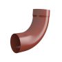 Lindab Steel Downpipe Bend with Socket 85 - 100mm Tile Red