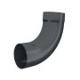 Lindab Steel Downpipe Bend with Socket 85 - 87mm Anthracite Grey