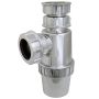 FloPlast Bottle Trap Chrome Style Telescopic - 76mm Seal x 40mm Chrome