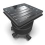 FloPlast Inspection Chamber Set with 80mm Deep Block Paviour/ Paving Slab Cover - 450mm Diameter