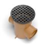 FloPlast Drainage Back Inlet Bottle Gully Circular Grid - 110mm