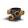 FloPlast Inspection Chamber Base 5 Adjustable Inlets - 45 Degree x 300mm Diameter - Pack of 2