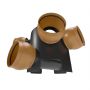 FloPlast Inspection Chamber Base 5 Adjustable Inlets - 45 Degree x 300mm Diameter - Pack of 2