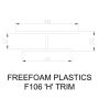 Golden Oak Hollow Soffit H Trim - 5mtr