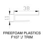 Black Ash Hollow Soffit J Trim - 5mtr