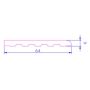 PVC Architrave - 65mm x 5mtr Rosewood