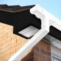 400mm Black Ash Woodgrain Fascia Box End Board - 18mm x 1.25mtr