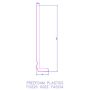 225mm White Ogee Fascia Capping Board - 10mm x 5mtr