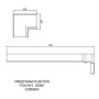 White Ogee Fascia Internal Corner - 300mm
