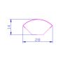 PVC Quadrant - 19mm x 5mtr Black Ash Woodgrain
