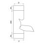 Lindab Steel Adjustable Diverter - 100mm Black