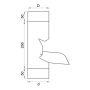 Lindab Steel Adjustable Diverter - 100mm Matte Black