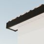 250mm Black Ash Woodgrain Fascia Capping Board - 10mm x 5mtr