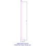 400mm Black Ash Woodgrain Fascia Capping Box End Board - 10mm x 1.25mtr