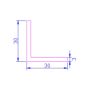 PVC Rigid Angle - 30mm x 5mtr White