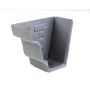 Cast Iron Moulded Ogee Gutter Left Hand Internal Stopend - 100mm Primed