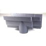 Cast Iron Moulded Ogee Gutter Running Outlet - 125mm for 65mm Downpipe Primed