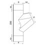 Lindab Steel Downpipe Branch 100mm - 100mm Coffee Brown
