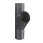 Lindab Steel Downpipe Branch 75mm - 75mm Graphite
