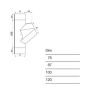 Lindab Steel Downpipe Branch 75mm - 75mm Antique White