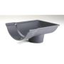 Cast Iron Beaded Half Round Gutter Stopend Outlet - 115mm for 75mm Downpipe Primed