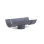 Cast Iron Half Round Gutter Running Outlet - 150mm for 100mm Downpipe Primed