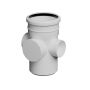 FloPlast 110mm Industrial/Xtraflo Downpipe Kit - Hopper w Access Pipe - White