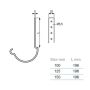 Lindab Steel Gutter 200mm Rafter Bracket - 100mm Brown
