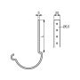 Lindab Steel Gutter 150mm Rafter Bracket - 150mm Black