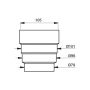 Lindab Steel Drain Connector - Graphite