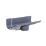 Cast Iron Ogee Gutter Running Outlet - 115mm for 75mm Downpipe Primed