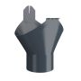 Lindab Steel Gutter Outlet 75mm - 150mm Graphite