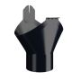Lindab Steel Gutter Outlet 75mm - 150mm Matte Black