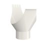 Lindab Steel Gutter Outlet 100mm - 190mm Antique White