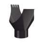 Lindab Steel Gutter Outlet 120mm - 190mm Coffee Brown
