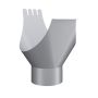 Lindab Magestic Steel Gutter Outlet 120mm - 190mm Galvanised
