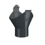 Lindab Steel Gutter Outlet 87mm - 125mm Anthracite Grey