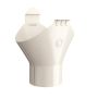 Lindab Steel Gutter Outlet 87mm - 125mm Antique White