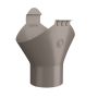 Lindab Steel Gutter Outlet 87mm - 150mm Anthracite Metallic
