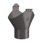 Lindab Steel Gutter Outlet 87mm - 150mm Graphite