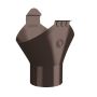 Lindab Steel Gutter Outlet 100mm - 125mm Coffee Brown