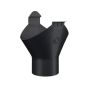 Lindab Steel Gutter Outlet 100mm - 125mm Matte Black