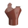 Lindab Steel Gutter Outlet 100mm - 125mm Tile Red