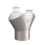 Lindab Steel Gutter Outlet 100mm - 150mm Silver Metallic
